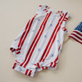 Load image into Gallery viewer, Stars & Stripes Henley Bamboo Romper
