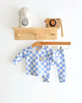 Load image into Gallery viewer, Checkered Smiley Lounge Set | Blue
