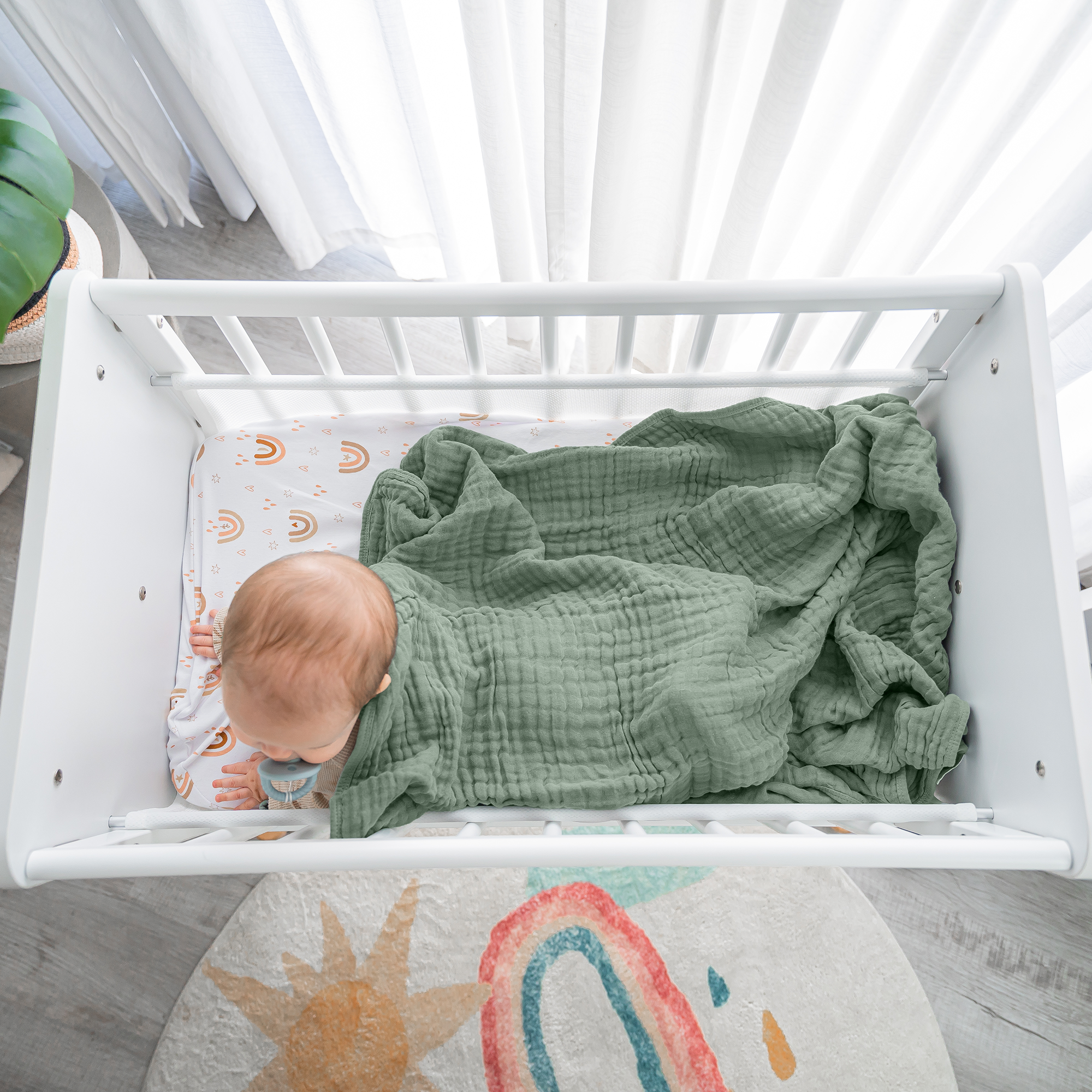 Baby Muslin Blanket in Fern