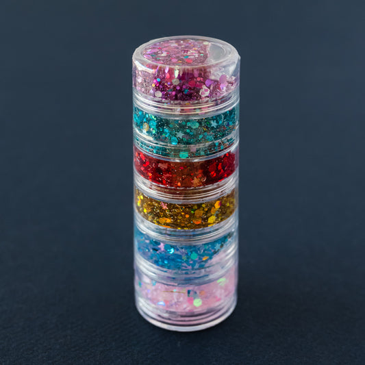 Jewel Tones Hair Glitter Stack