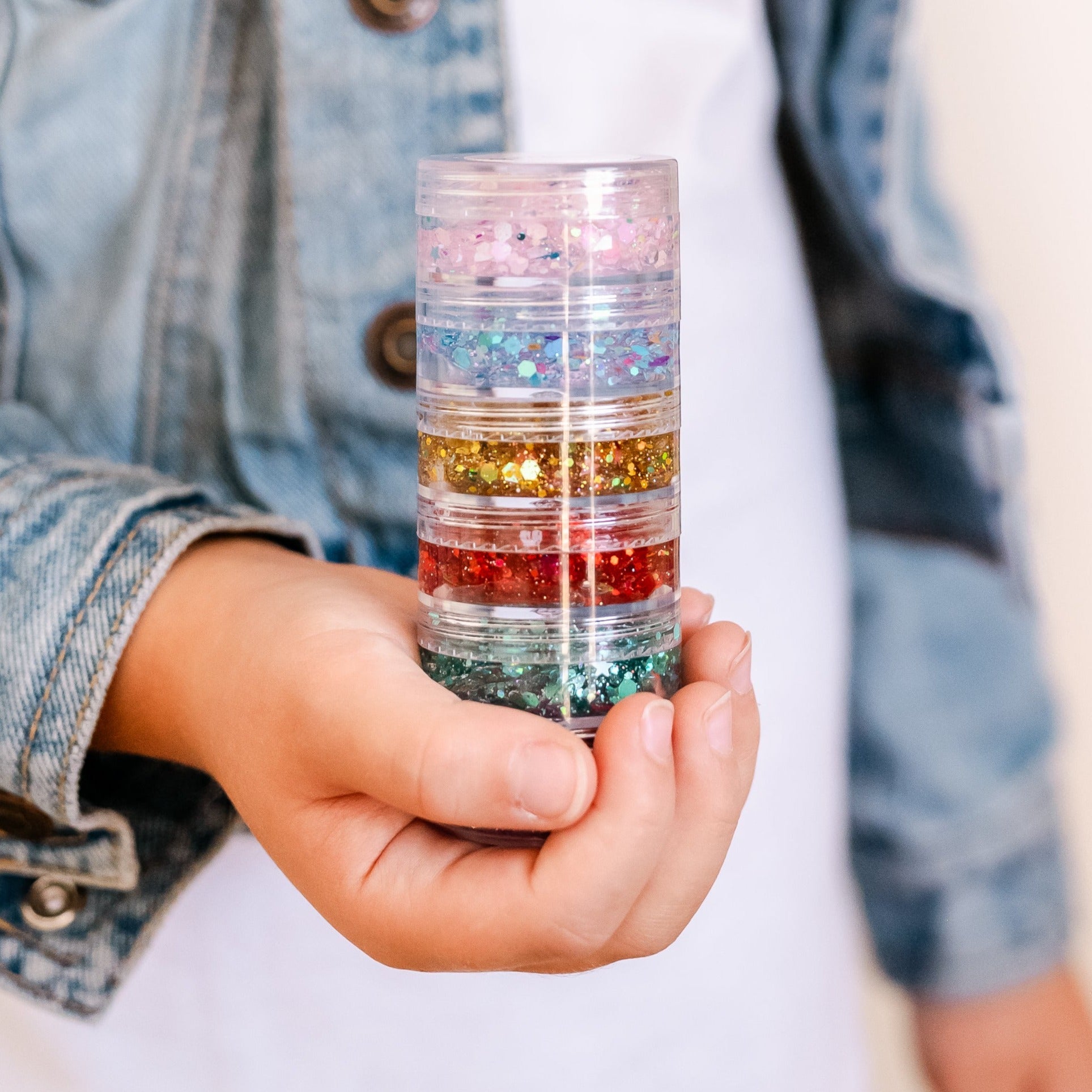 Jewel Tones Hair Glitter Stack