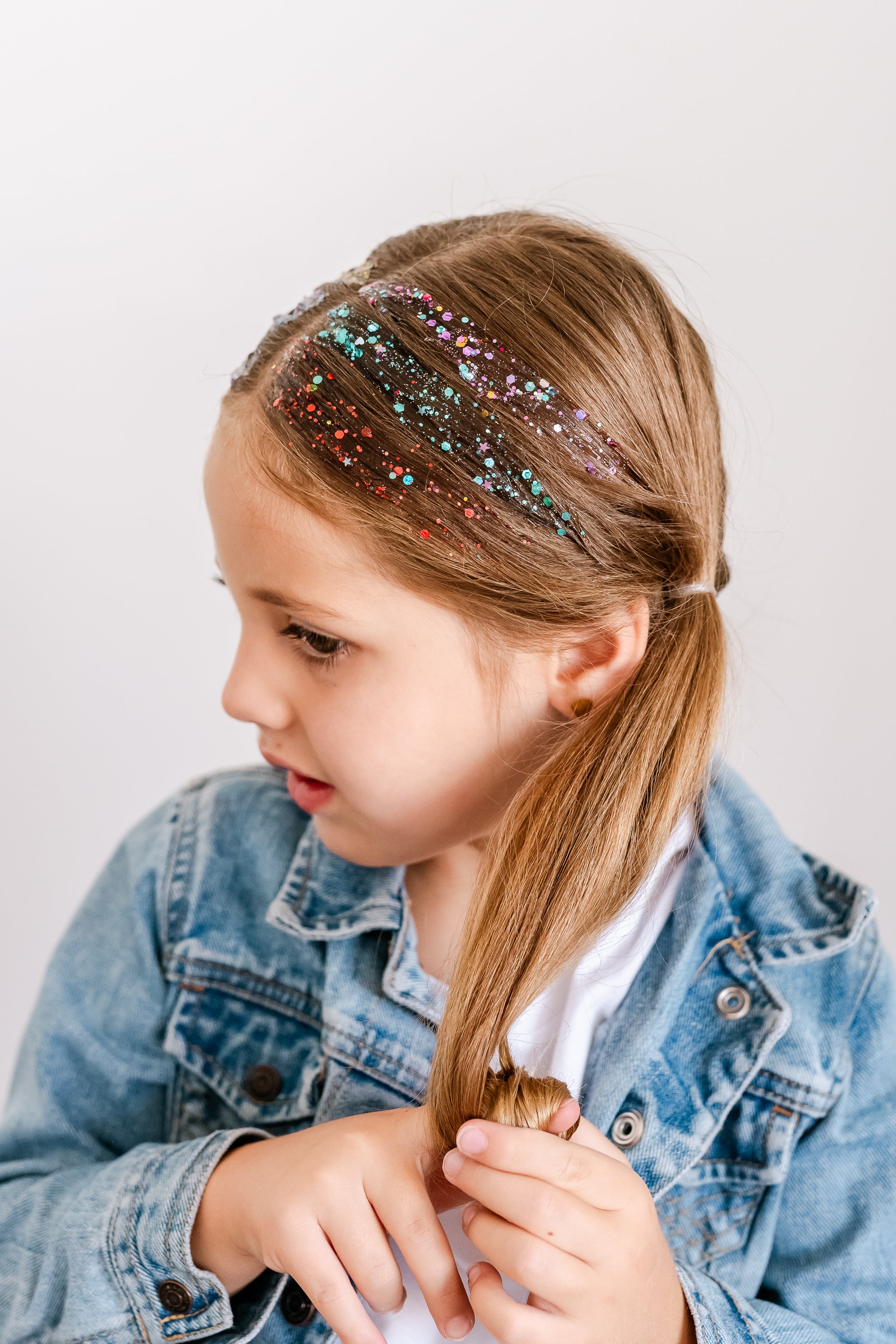 Jewel Tones Hair Glitter Stack