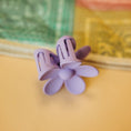 Load image into Gallery viewer, Purple Matte Flower Claw Clip
