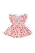 Load image into Gallery viewer, GEORGIA PEACH S/S FLUTTER TWIRL BODYSUIT
