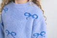 Load image into Gallery viewer, Harper Blue Bow Sweater
