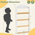 Load image into Gallery viewer, House-Shaped Kids Bookshelf with Anti-falling Baffles-White
