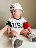 Load image into Gallery viewer, USA Colorblock T-Shirt Romper
