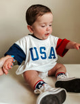 Load image into Gallery viewer, USA Colorblock T-Shirt Romper
