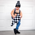 Load image into Gallery viewer, Black Check Bolt Plush Pillow
