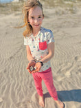 Load image into Gallery viewer, Pocket Tee - Casco Bay Coral Stripe
