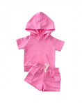 Load image into Gallery viewer, Terry Cargo Shorts Set | Pink
