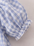 Load image into Gallery viewer, Girls Back to School Smocking Pencil Apple Embroidered Plaid Dress
