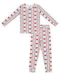 Load image into Gallery viewer, Bamboo Two Piece Set | Retro Candy Cane

