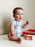 Load image into Gallery viewer, Stars Gingham Bamboo Shorty Romper
