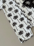 Load image into Gallery viewer, Bamboo Shorty Romper  | Palm Style White
