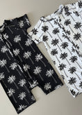 Load image into Gallery viewer, Bamboo Shorty Romper  | Palm Style White
