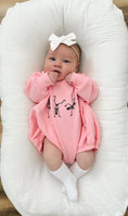 Load image into Gallery viewer, Dancing Skeletons Sweatshirt Romper - Pink

