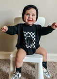 Load image into Gallery viewer, Checkered Ghost Bamboo Sweatshirt Romper
