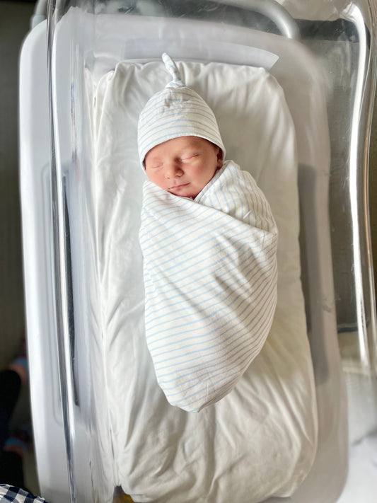 Sky Blue Stripe Organic Mini Bundle