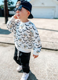Load image into Gallery viewer, Spooky Bro Bamboo Bubble Romper or Crewneck Sweatshirt
