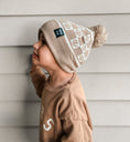 Load image into Gallery viewer, Tan Smiley Check Beanie
