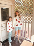 Load image into Gallery viewer, Mommy & Me Winter Girls Bow Sequins Pullover Sweater

