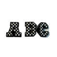 Load image into Gallery viewer, Black Checker Letter Charms
