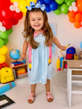 Load image into Gallery viewer, Back To School Girls Striped lapels Bow Dress
