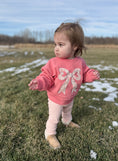 Load image into Gallery viewer, Applique Floral Bow Crewneck Sweatshirt
