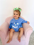 Load image into Gallery viewer, Pastel Gingham Jack-o-Lantern Crewneck Sweatshirt or Romper
