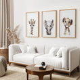 Load image into Gallery viewer, Cute Set of 3 Watercolor Jungle Animal Wall Art
