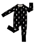Load image into Gallery viewer, Bamboo Zip Romper | Ink Bolts
