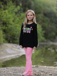 Load image into Gallery viewer, Halloween Black Top + Pink Bell Bottoms
