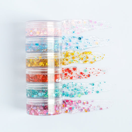 Jewel Tones Hair Glitter Stack