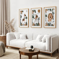 Load image into Gallery viewer, Safari Animals Wall Art Set of 3 Prints for Nursery
