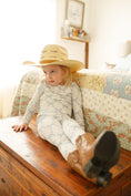 Load image into Gallery viewer, Blue Belle 2pc Ribbed Bamboo Pajamas
