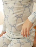 Load image into Gallery viewer, Blue Belle 2pc Ribbed Bamboo Pajamas

