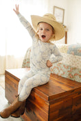Load image into Gallery viewer, Blue Belle 2pc Ribbed Bamboo Pajamas
