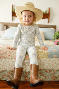 Load image into Gallery viewer, Blue Belle 2pc Ribbed Bamboo Pajamas
