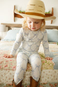 Load image into Gallery viewer, Blue Belle 2pc Ribbed Bamboo Pajamas
