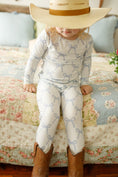 Load image into Gallery viewer, Blue Belle 2pc Ribbed Bamboo Pajamas
