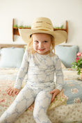 Load image into Gallery viewer, Blue Belle 2pc Ribbed Bamboo Pajamas
