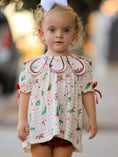 Load image into Gallery viewer, Fall Gingham Baby Bloomer Set Ruffle Collar Bow
