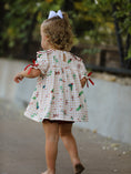 Load image into Gallery viewer, Fall Gingham Baby Bloomer Set Ruffle Collar Bow
