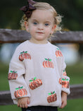 Load image into Gallery viewer, Thanksgiving Pumpkin Sequin Sweater – Beige, Perfect for Fall
