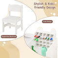 Load image into Gallery viewer, Kids Art Table and Chair Set with Detachable Paper Roll Holder and Cabinet
