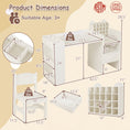 Load image into Gallery viewer, Kids Art Table and Chair Set with Detachable Paper Roll Holder and Cabinet

