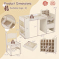 Load image into Gallery viewer, Kids Art Table and Chair Set with Detachable Paper Roll Holder and Cabinet
