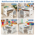 Load image into Gallery viewer, Kids Drawing Table and Chair Set with Watercolor Pens and Blackboard Eraser
