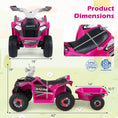 Load image into Gallery viewer, 6V Kids Electric ATV Quad Car with Detachable Trailer
